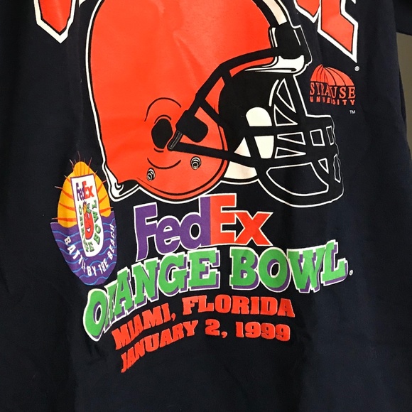 Syracuse Football Orangemen T-shirt FedEx Orange Bowl 1999 - Picture 3 of 5
